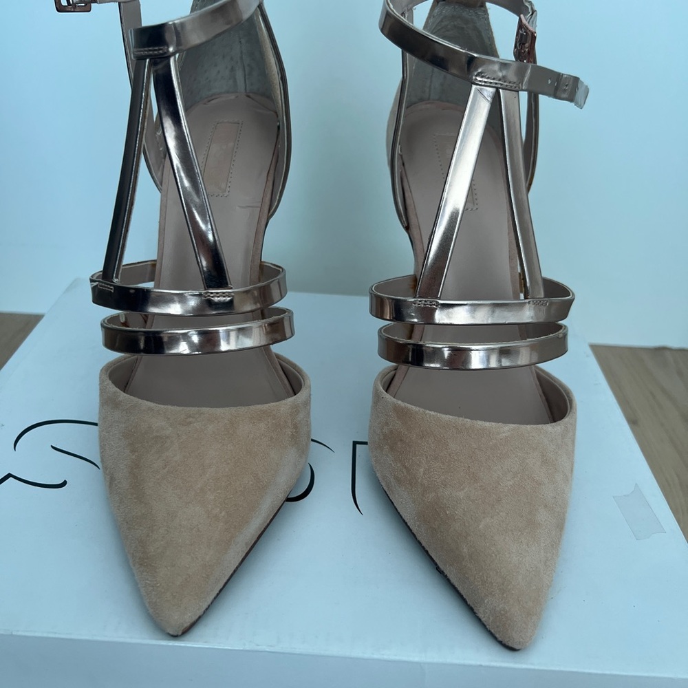 Topshop Geneva Nude Heels